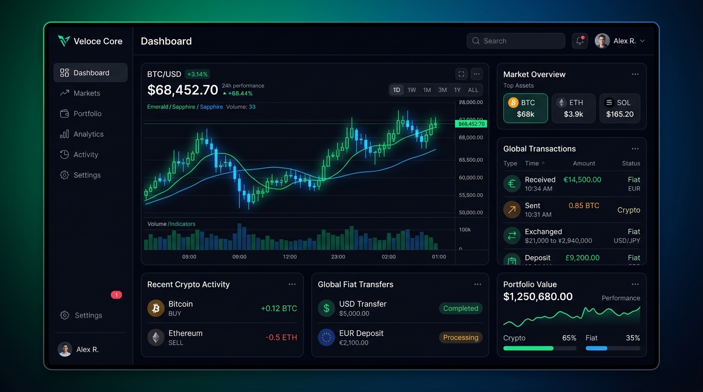 Veloce FinTech Platform UI
